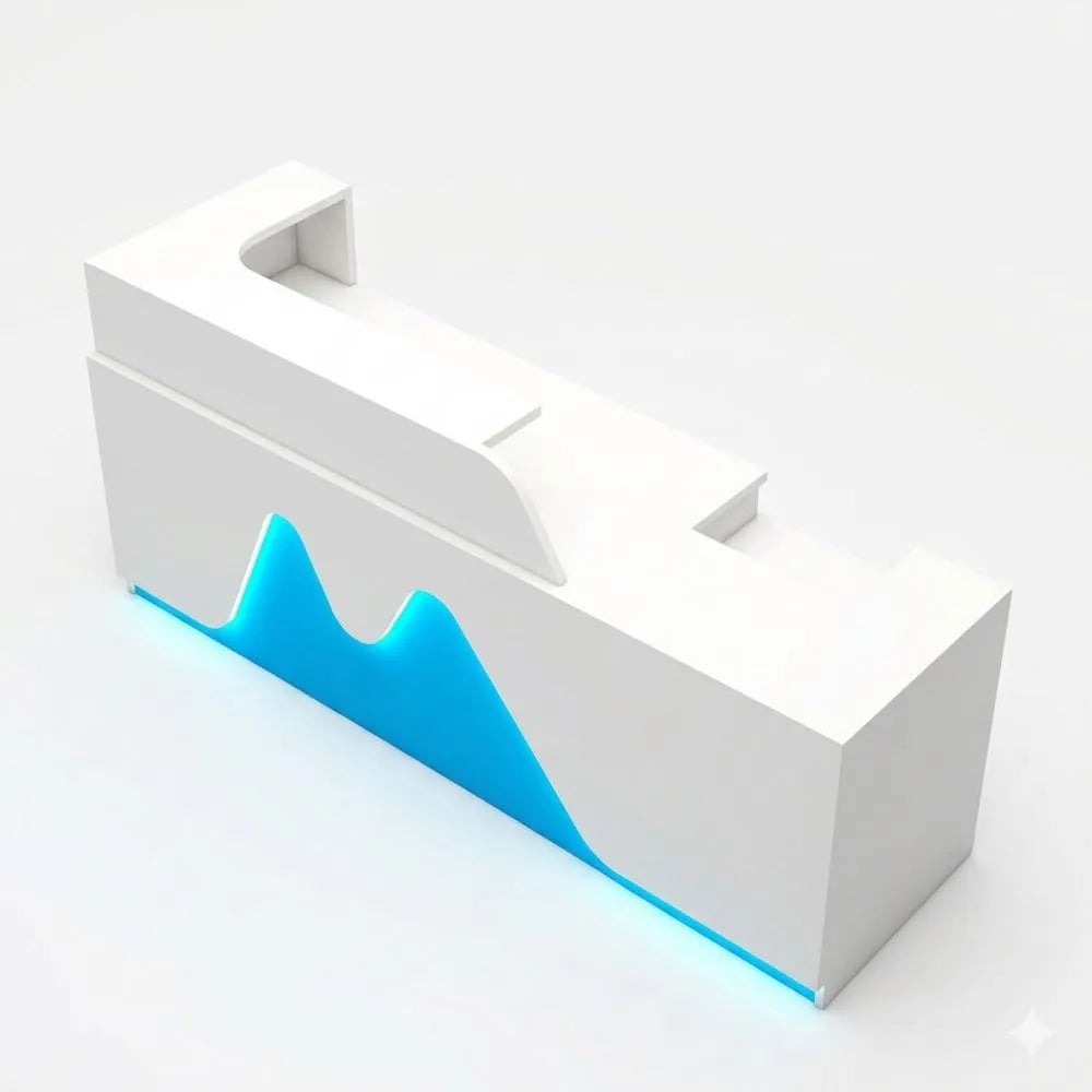 Moderne Empfangstheke mit LED-Beleuchtung